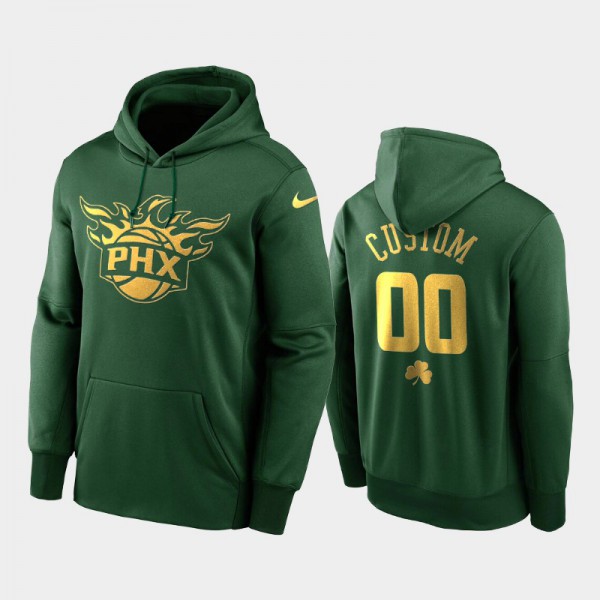 Phoenix Suns #00 Men's 2020 St. Patrick's Day Pullover Hoodie - Green