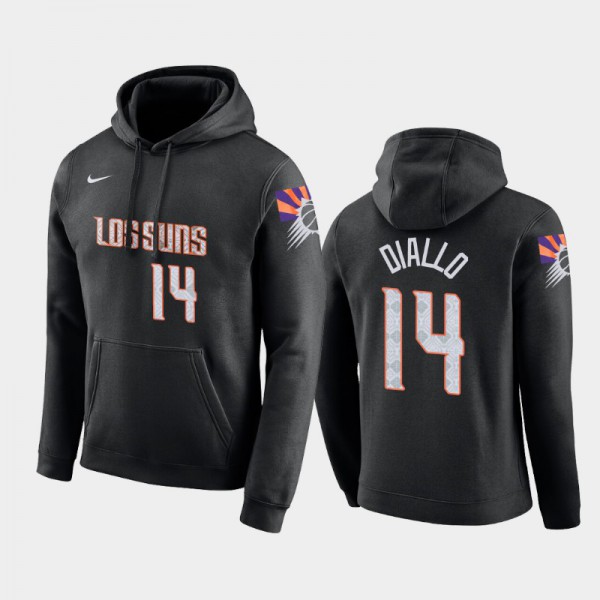 Cheick Diallo Phoenix Suns #14 Men's City Pullover Hoodie - Black